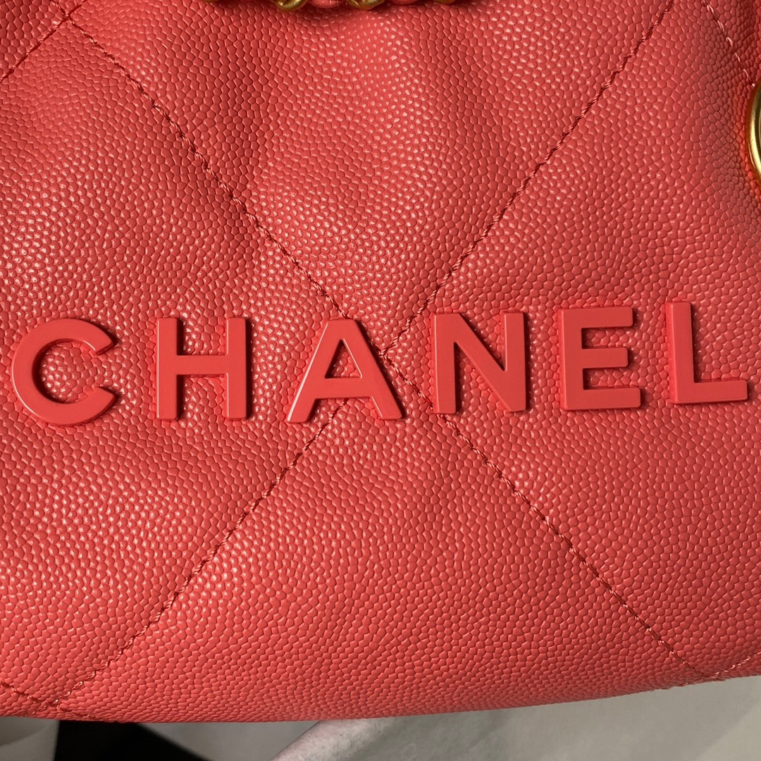 CHANEL 22 MINI HANDBAG GRAINED LEATHER RED 7.8 ¡Á 7.4 ¡Á 2.3 in - Image 5