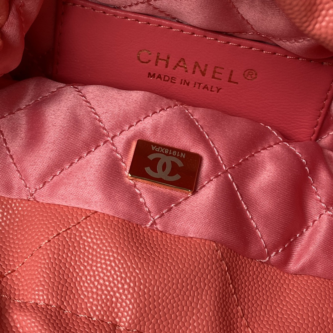 CHANEL 22 MINI HANDBAG GRAINED LEATHER RED 7.8 ¡Á 7.4 ¡Á 2.3 in - Image 9