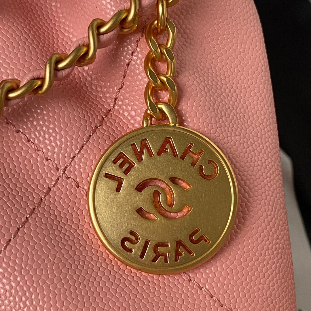 CHANEL 22 MINI HANDBAG GRAINED LEATHER PINK 7.8 ¡Á 7.4 ¡Á 2.3 in - Image 4