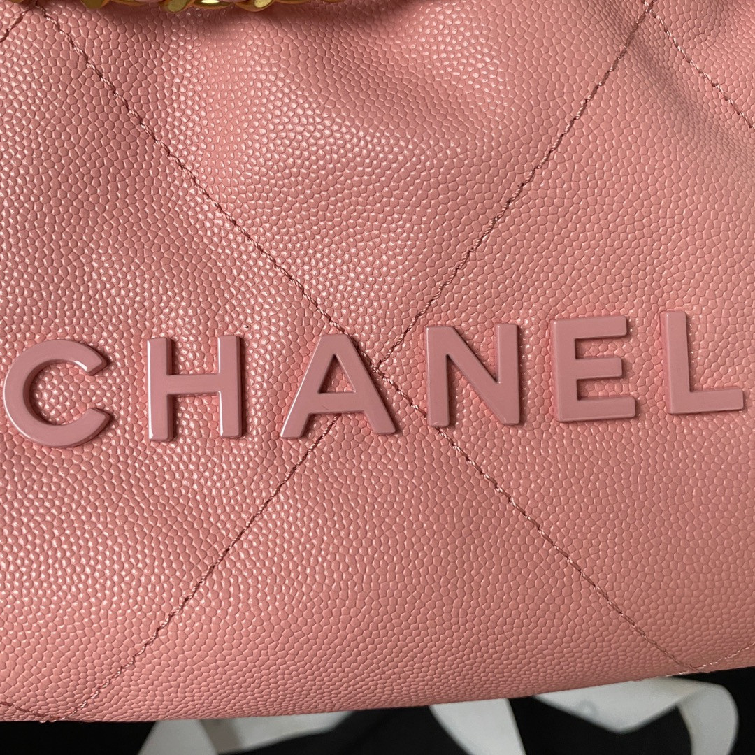 CHANEL 22 MINI HANDBAG GRAINED LEATHER PINK 7.8 ¡Á 7.4 ¡Á 2.3 in - Image 5
