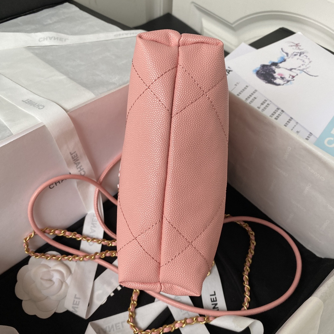 CHANEL 22 MINI HANDBAG GRAINED LEATHER PINK 7.8 ¡Á 7.4 ¡Á 2.3 in - Image 6