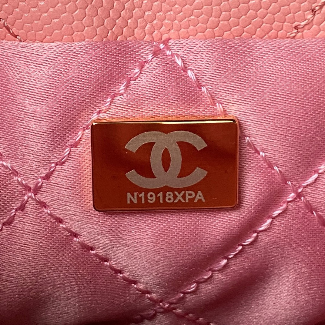 CHANEL 22 MINI HANDBAG GRAINED LEATHER PINK 7.8 ¡Á 7.4 ¡Á 2.3 in - Image 10