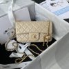 CHANEL MINI FLAP BAG SHINY CALFSKIN & gold-TONE METAL LIGHT beige 4.7 × 7.8 × 2.3 in