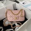 CHANEL MINI FLAP BAG PINK 4.7 × 7.8 × 2.3 in