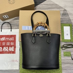 Alternative view of GUCCI DIANA MEDIUM TOTE BAG Black 31W x 27H x 15D CM