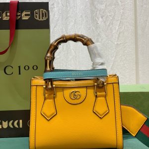 GUCCI DIANA MINI TOTE BAG Orange 20W x 16H x 10D CM