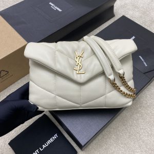 Alternative view of YSL PUFFER IN LEATHER WHITE 23 X 15.5 X 5.8 CM
