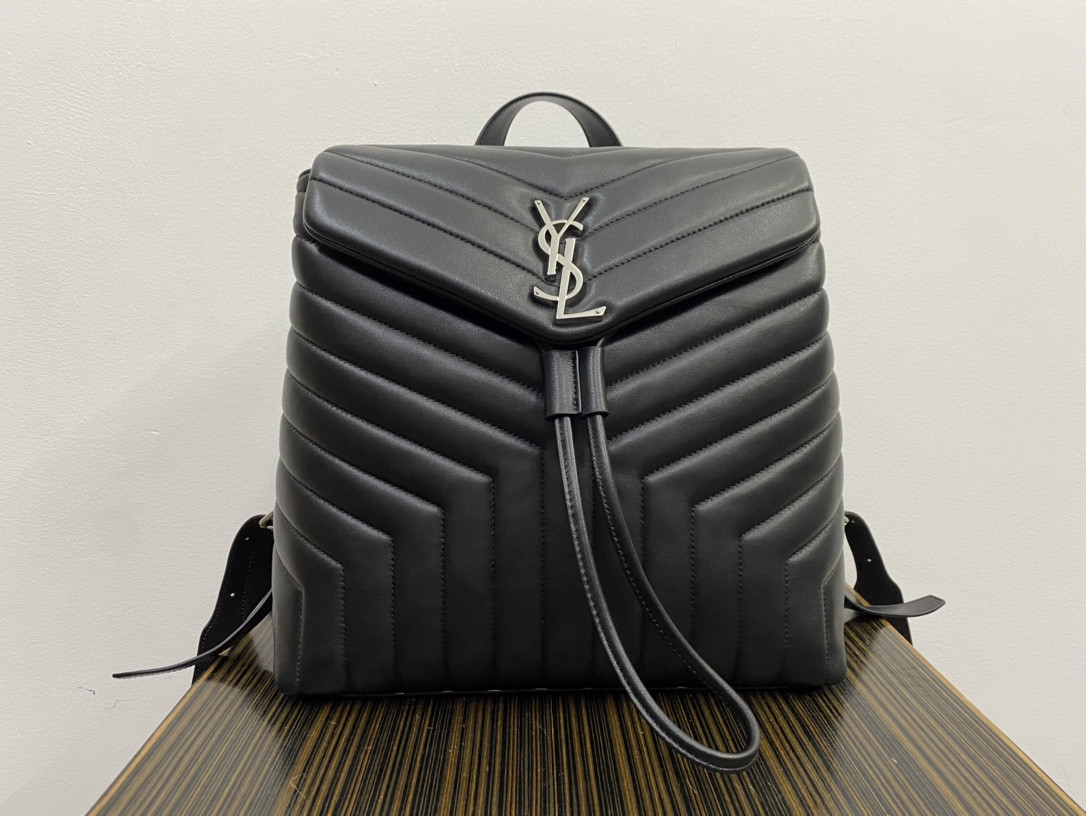 YSL LOULOU BACKPACK BLACK 33x26x13cm - Image 2