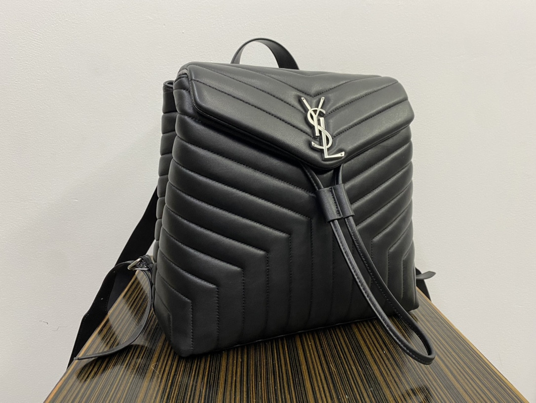 YSL LOULOU BACKPACK BLACK 33x26x13cm - Image 3