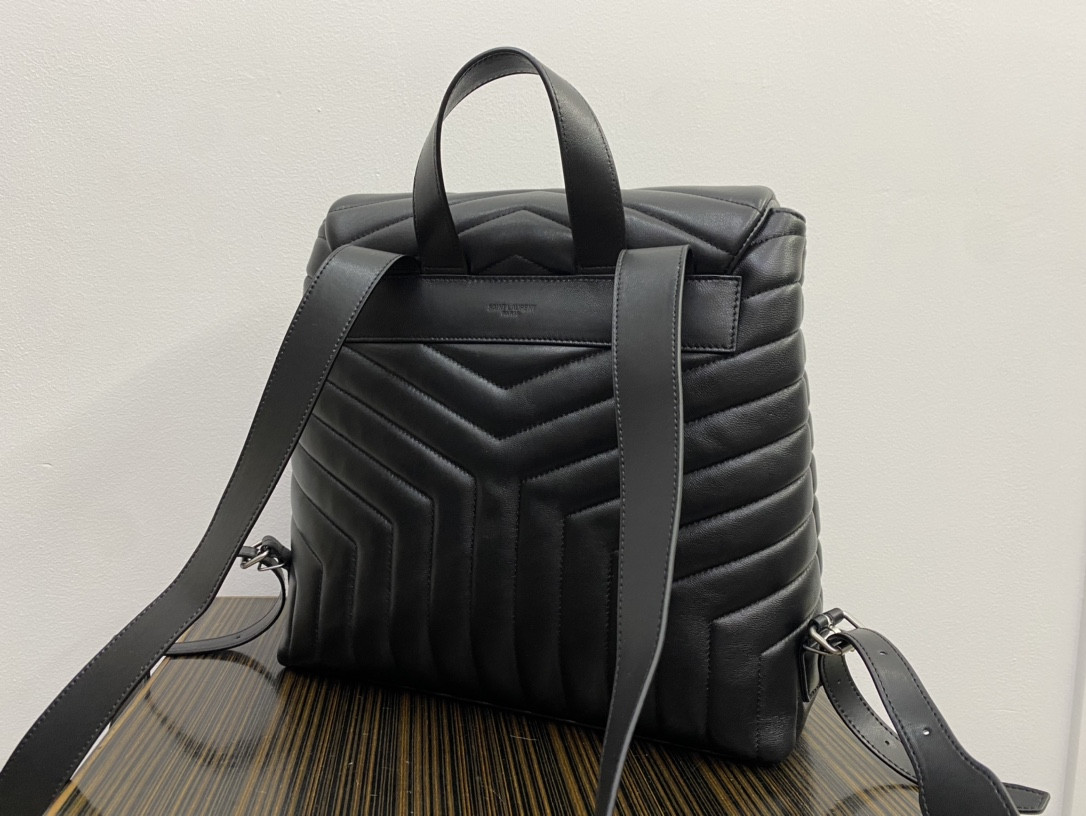 YSL LOULOU BACKPACK BLACK 33x26x13cm - Image 4