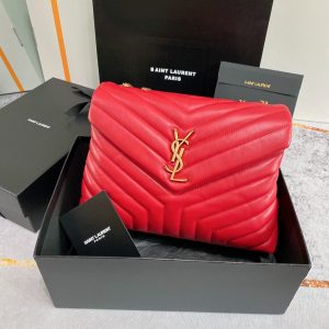 Alternative view of YSL LOULOU MEDIUM IN QUILTED LEATHER RED 12.5 X 8.6 X 3.5 INCHES