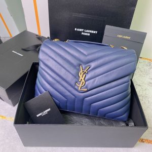 Alternative view of YSL LOULOU MEDIUM IN QUILTED LEATHER PURPLE 12.5 X 8.6 X 3.5 INCHES