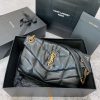 YSL PUFFER SMALL IN NAPPA LEATHER BLACK 11.4 X 6.6 X 4.3 INCHES