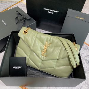 Alternative view of YSL PUFFER SMALL IN NAPPA LEATHER GREEN 11.4 X 6.6 X 4.3 INCHES