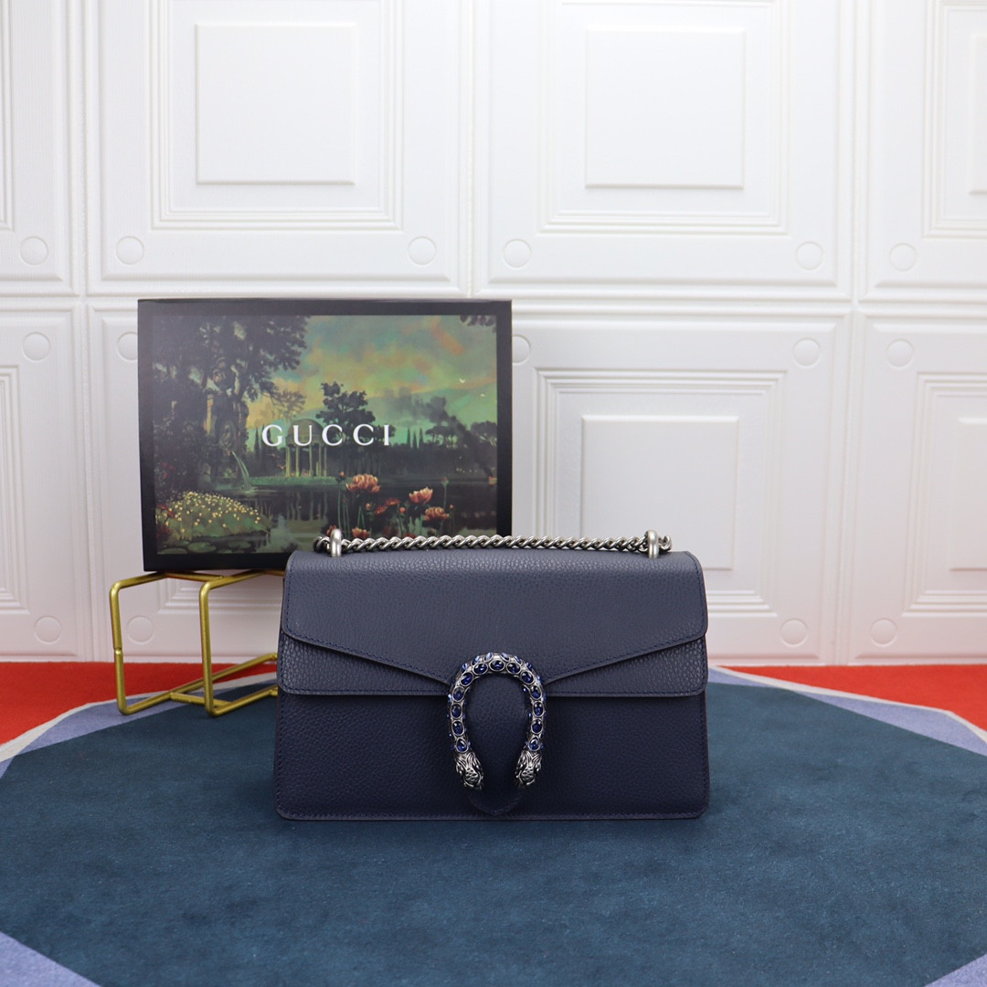 Alternative view of GUCCI DIONYSUS SMALL SHOULDER BAG NAVY 28x18x9cm