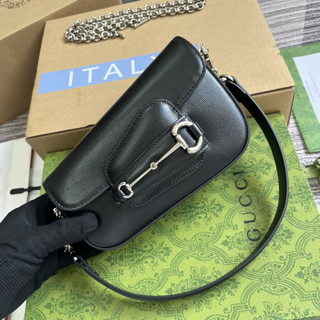 GUCCI HORSEBIT 1955 MINI SHOULDER BAG 7.7"W x 5-3.1"H x 2.4-1.2"D - Image 5