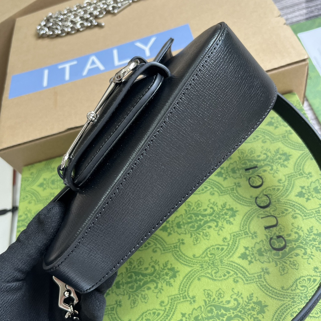 GUCCI HORSEBIT 1955 MINI SHOULDER BAG 7.7"W x 5-3.1"H x 2.4-1.2"D - Image 7