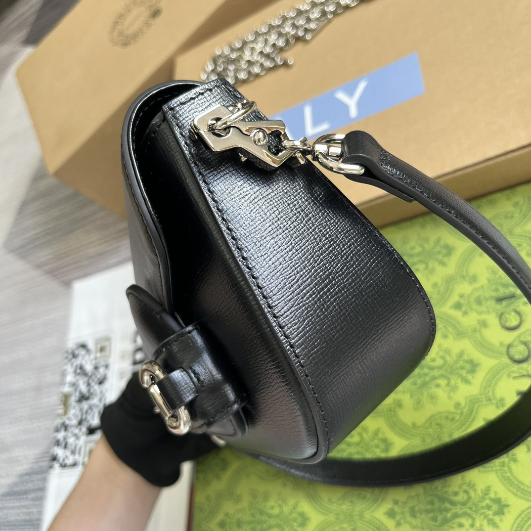 GUCCI HORSEBIT 1955 MINI SHOULDER BAG 7.7"W x 5-3.1"H x 2.4-1.2"D - Image 8