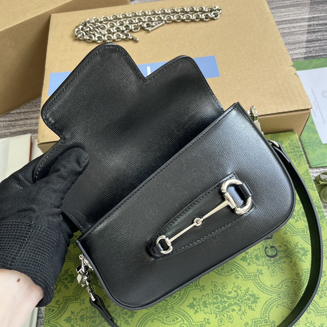 GUCCI HORSEBIT 1955 MINI SHOULDER BAG 7.7"W x 5-3.1"H x 2.4-1.2"D - Image 9