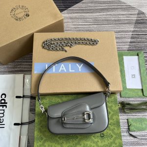 Alternative view of GUCCI HORSEBIT 1955 MINI SHOULDER BAG GRAY 7.7"W x 5-3.1"H x 2.4-1.2"D