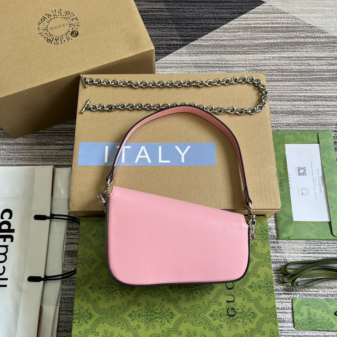 GUCCI HORSEBIT 1955 MINI SHOULDER BAG PINK 7.7"W x 5-3.1"H x 2.4-1.2"D - Image 3