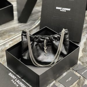 YSL Mini leather shoulder bag Black 24x14x4 cm