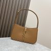 YSL LE 5 ¨¤ 7 IN SMOOTH LEATHER COFFEE 9 X 6.3 X 2.5 INCHES