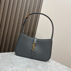 YSL LE 5 ¨¤ 7 IN SMOOTH LEATHER GRAY 9 X 6.3 X 2.5 INCHES