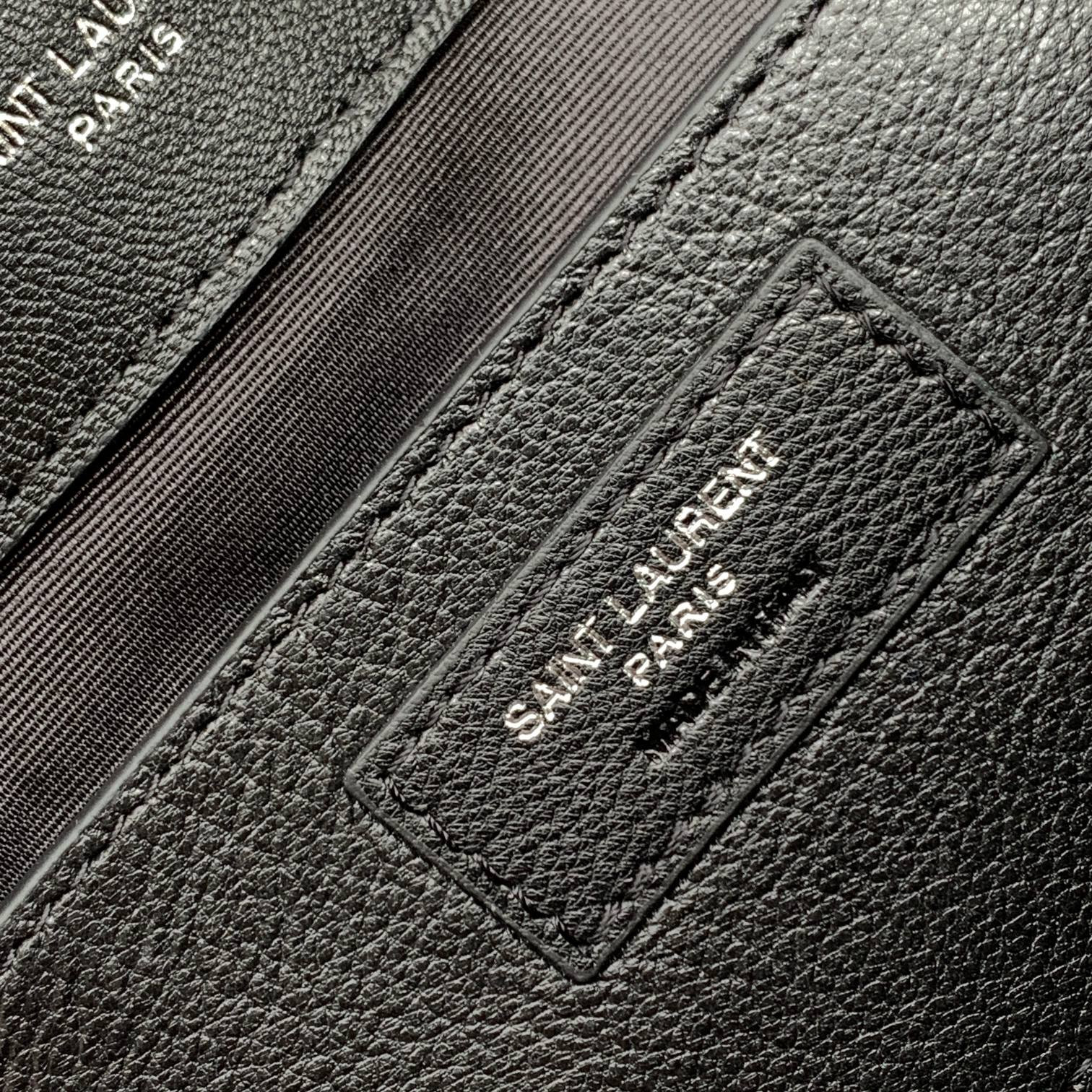 YSL COLLEGE MEDIUM IN QUILTED LEATHER ALL BLACK 9.4 X 6.6 X 2.5 INCHES - Image 10