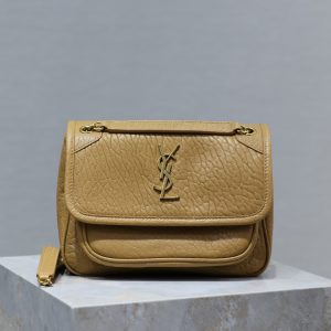 Alternative view of YSL NIKI BABY IN VINTAGE LEATHER DARK CORK 8.2 X 6 X 2.9 INCHES