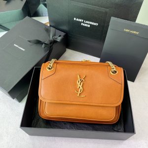 Alternative view of YSL NIKI MEDIUM IN VINTAGE LEATHER ORANGE 11 X 7.8 X 3.3 INCHES