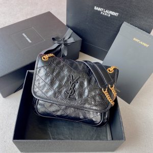 Alternative view of YSL NIKI BABY IN VINTAGE LEATHER NOIR 8.2 X 6 X 2.9 INCHES