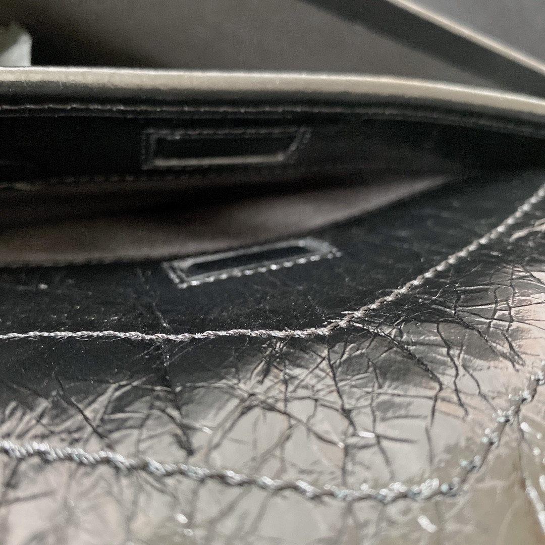 YSL NIKI MEDIUM IN VINTAGE LEATHER ALL BLACK 11 X 7.8 X 3.3 INCHES - Image 18