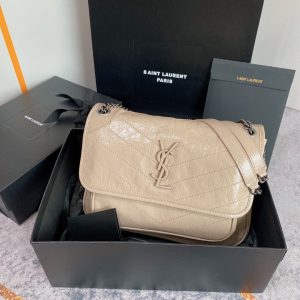 Alternative view of YSL NIKI MEDIUM IN VINTAGE LEATHER BEIGE 11 X 7.8 X 3.3 INCHES