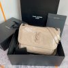 YSL NIKI MEDIUM IN VINTAGE LEATHER BEIGE 11 X 7.8 X 3.3 INCHES