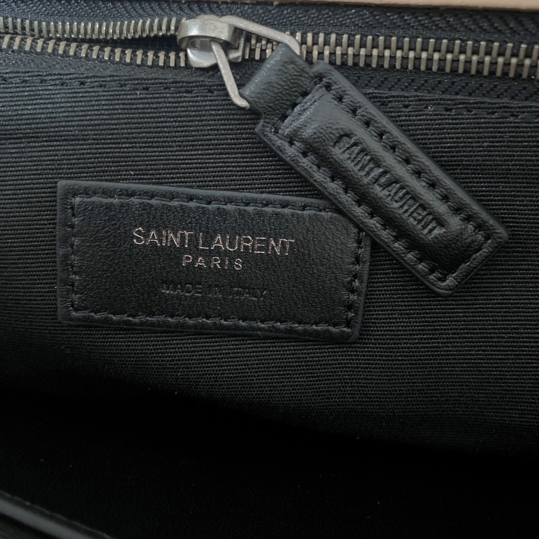 YSL NIKI MEDIUM IN VINTAGE LEATHER DARK BEIGE 11 X 7.8 X 3.3 INCHES - Image 13