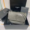 YSL NIKI MEDIUM IN VINTAGE LEATHER STORM 11 X 7.8 X 3.3 INCHES