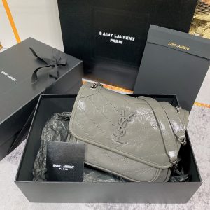 Alternative view of YSL NIKI BABY IN VINTAGE LEATHER STORM 8.2 X 6 X 2.9 INCHES