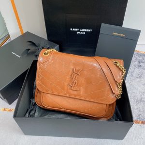 Alternative view of YSL NIKI MEDIUM IN VINTAGE LEATHER LIGHT CARAMEL 11 X 7.8 X 3.3 INCHES