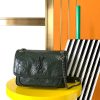 YSL NIKI BABY IN VINTAGE LEATHER DARK GREEN 8.2 X 6 X 2.9 INCHES