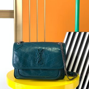 Alternative view of YSL NIKI BABY IN VINTAGE LEATHER BLUE 8.2 X 6 X 2.9 INCHES