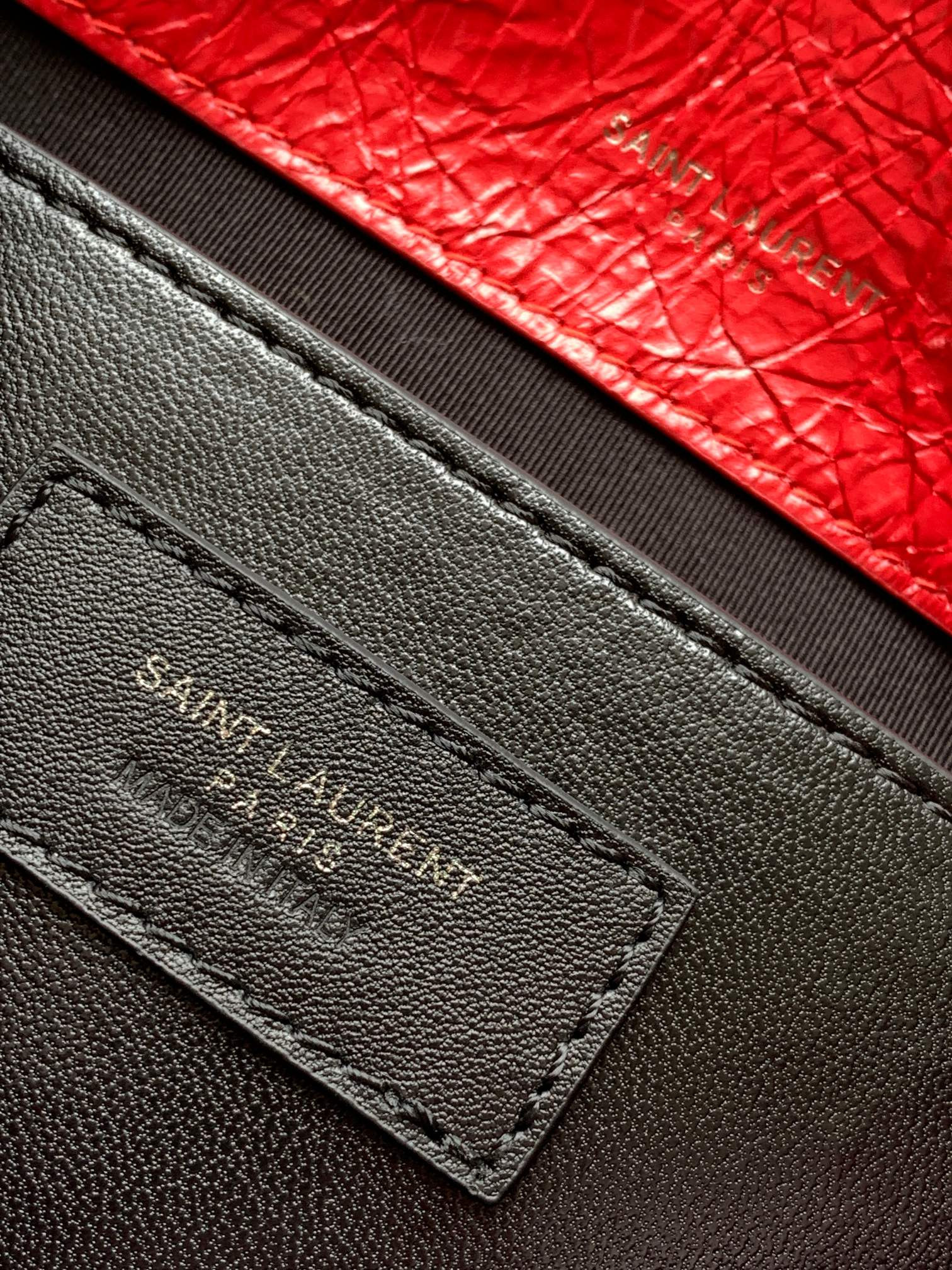 YSL NIKI BABY IN VINTAGE LEATHER RED 8.2 X 6 X 2.9 INCHES - Image 10