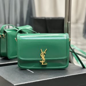 Alternative view of YSL SOLFERINO MEDIUM SATCHEL IN BOX SAINT LAURENT GREEN 9.1 X 6.3 X 2.4 INCHES