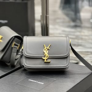 Alternative view of YSL SOLFERINO SMALL SATCHEL IN BOX SAINT LAURENT STORM 7.4 X 5.1 X 1.9 INCHES