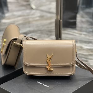 YSL SOLFERINO MEDIUM SATCHEL IN BOX SAINT LAURENT PINK 9.1 X 6.3 X 2.4 INCHES
