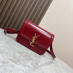 Alternative view of YSL SOLFERINO SMALL SATCHEL IN BOX SAINT LAURENT RED 7.4 X 5.1 X 1.9 INCHES