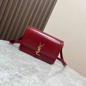 Alternative view of YSL SOLFERINO MEDIUM SATCHEL IN BOX SAINT LAURENT RED 9.1 X 6.3 X 2.4 INCHES