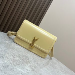 Alternative view of YSL SOLFERINO MEDIUM SATCHEL IN BOX SAINT LAURENT YELLOW 9.1 X 6.3 X 2.4 INCHES