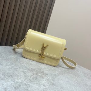 Alternative view of YSL SOLFERINO SMALL SATCHEL IN BOX SAINT LAURENT YELLOW 7.4 X 5.1 X 1.9 INCHES