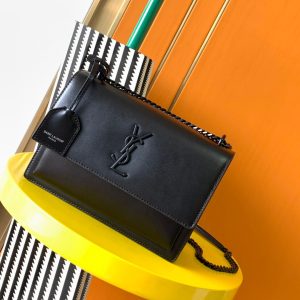 Alternative view of YSL SUNSET MEDIUM IN SMOOTH LEATHER 8 X 6.2 X 2.5 INCHES